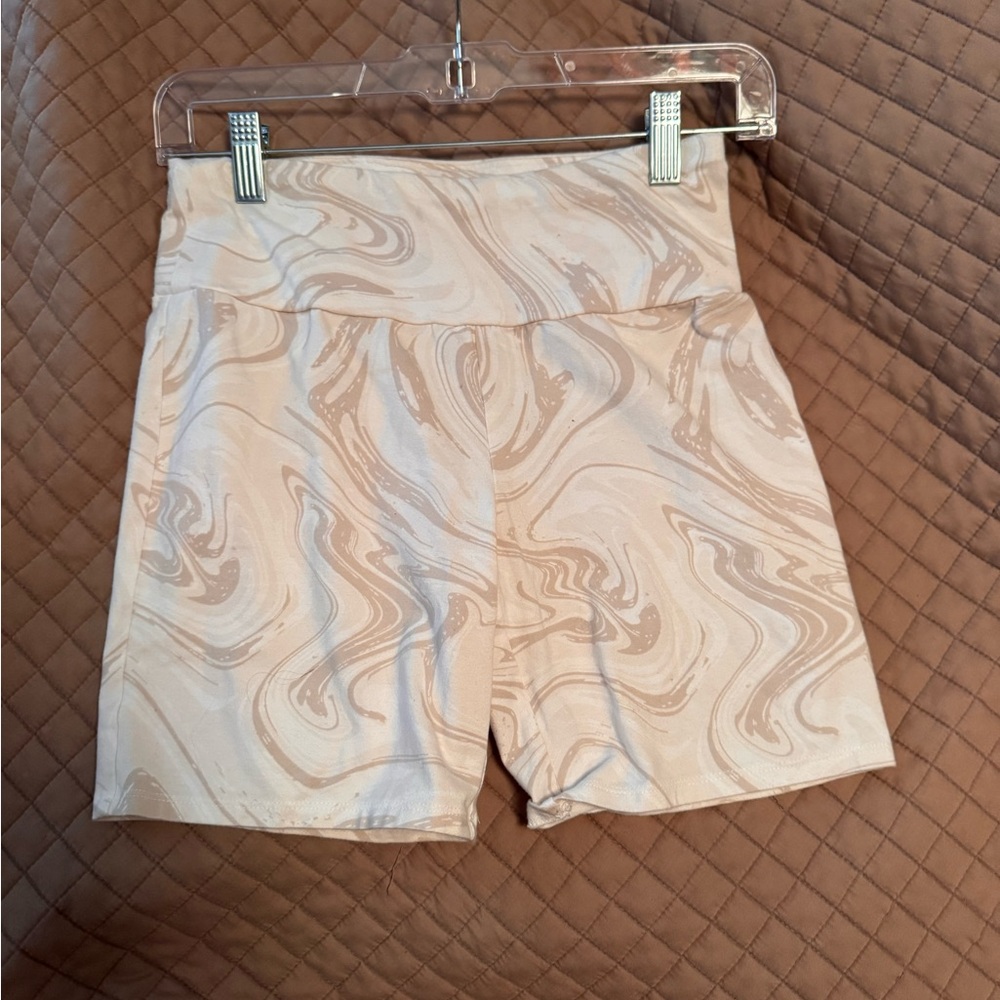 Art Class  Swirl Shorts - Cream and Tan size XL